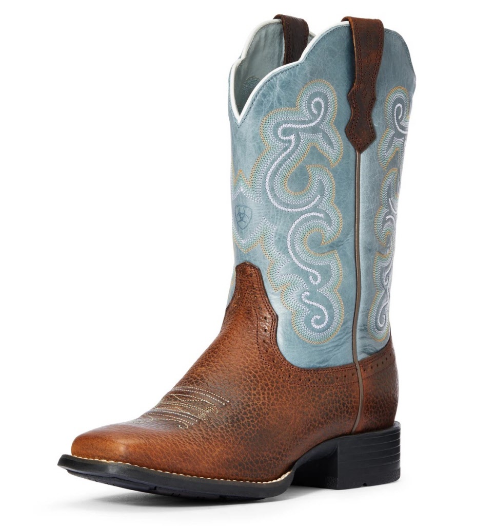 Ladies Ariat Quickdraw Sapphire Blue Western Boots | Western World ...