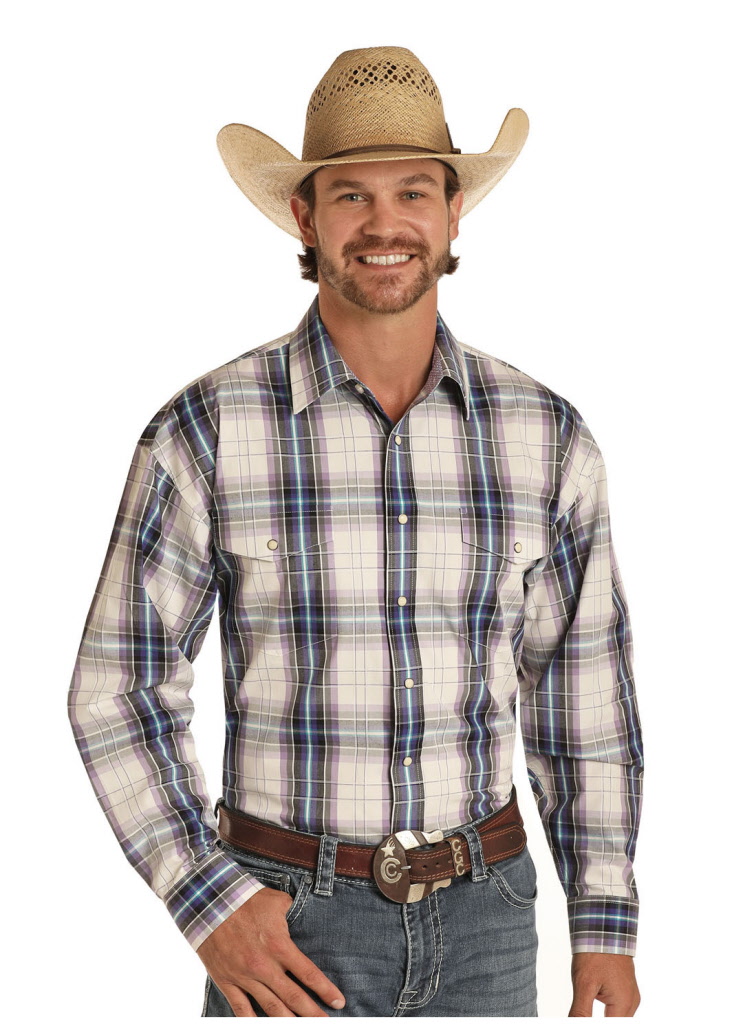 Mens Panhandle Slim Plaid Dress Shirt | Western World Saddlery ...