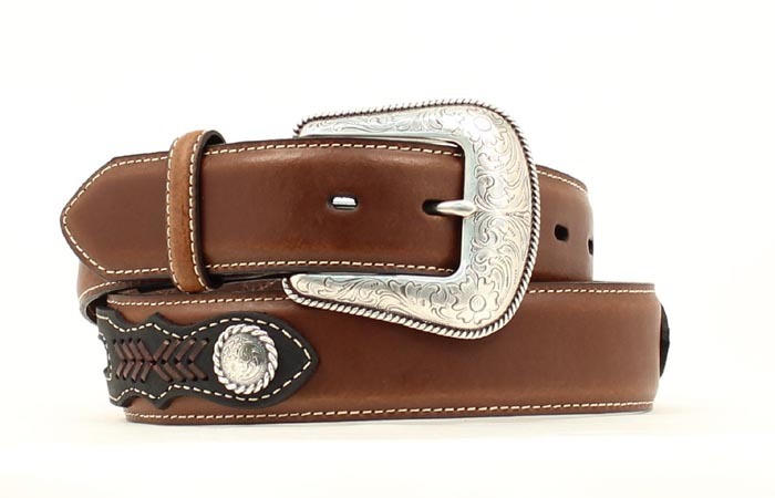 Nocona Leather Belt with Conchos & Lacing | Western World Saddlery ...