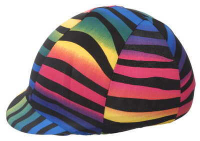rainbow zebra print helmet cover 19-715-615