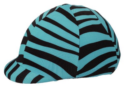 turquoise zebra print helmet cover 19-715-614